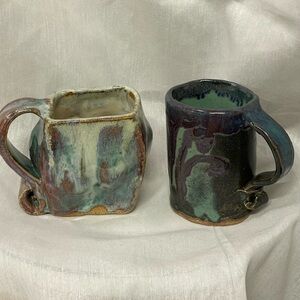 Hand Crafted Ceramic Mugs - Earthy Tones Signatured